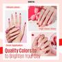 Imagem de Conjunto de Esmaltes em Gel MEFA Red - 6 Cores com Glitter