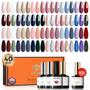 Imagem de Conjunto de Esmaltes em Gel Modelones - 40 Unidades com 36 Cores, Base e Top Coat