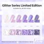 Imagem de Conjunto de Esmaltes em Gel Modelones - 6 Cores com Glitter Roxo
