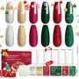 Imagem de Conjunto de Esmaltes em Gel SAVILAND Christmas - 6 Cores de 8ml com Kit