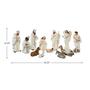 Imagem de Conjunto de estatuetas de presépio Glitzhome Ivory Resin, 12 unidades de Natal