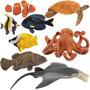 Imagem de Conjunto de estatuetas Toymany Sea Creature de 8 peças Ocean Animals Kids