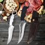 Imagem de Conjunto de Faca de Chef em Aço Inoxidável com Cabo Ergonômico - Ideal para Carne e Peixe