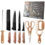 Imagem de Conjunto De Facas 8 Pcs Profissional Churrasco Cozinha Inox