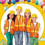 Imagem de Conjunto de Fantasia de Trabalhador da Construção Civil Infantil com Chapéu e Colete