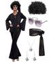 Imagem de Conjunto de fantasias Jexine Halloween 70s Disco Party feminino preto