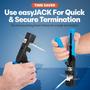 Imagem de Conjunto de ferramentas Everest EasyJack com terminação de velocidade angular de 90 com 20 conectores RJ45 Cat6 Keystone
