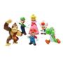 Imagem de Conjunto de Figuras de Ação Super Mario Bros - Mario, Luigi, Yoshi, Donkey Kong e Cogumelos em PVC