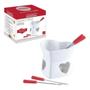 Imagem de Conjunto De Fondue Em Cerâmica Coração 320ml Branco 7 Pcs