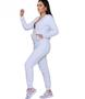Imagem de Conjunto De Frio Feminino Moletom   Blusa Manga Longa Canguru e Calça Moda Inverno