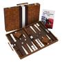 Imagem de Conjunto de gamão Get The Games Out Travel Size com Guide Brown