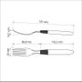 Imagem de Conjunto de garfos de mesa tramontina ipanema com lâminas em aço inox e cabos de polipropileno branco 3 peças