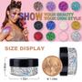 Imagem de Conjunto de Glitter Chunky GA&EN - 12 Cores e 96g com Cola