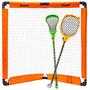 Imagem de Conjunto de gols e bastões de lacrosse Franklin Sports Youth com goleiro