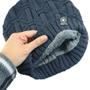 Imagem de Conjunto de Gorro de Frio + Gola Cachecol Azul Marinho