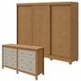 Imagem de Conjunto de Guarda-roupa 3 Portas 4 Gavetas Nice com Pése Cômoda 6 Gavetas Mdp/mdf Maggiore New