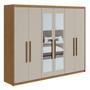 Imagem de Conjunto de Guarda-roupa 6 Portas Áries com Espelho e Cômoda da Vinci