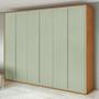 Imagem de Conjunto de Guarda-roupa Casal Loop 6 Portase Cômoda 8 Gavetas 152x48x96cm Loop