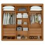 Imagem de Conjunto de Guarda-roupa Casal Loop 6 Portase Cômoda 8 Gavetas 152x48x96cm Loop