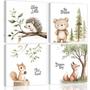 Imagem de Conjunto de impressão Baby Nursery Wall Art Decor Be Brave Be Kind Safari