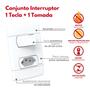 Imagem de Conjunto De Interruptores Paralelo 1 Tecla E Tomada 2 Pinos 10A Branco Durín