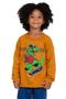 Imagem de Conjunto de Inverno Infantil Mostarda com T-Rex Skatista - Destak
