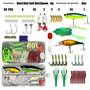 Imagem de Conjunto De Isca De Pesca Mista 18/21/59/142pcs Kit De Isca Macia VIB Minnow Popper Ganchos De Água