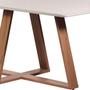 Imagem de Conjunto de Jantar Mesa com Vidro Avena 6 Cadeiras New Drop - Canella c/ Bege