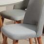 Imagem de Conjunto de Jantar Mesa com Vidro Bennett 4 Cadeiras Drop - Cinamomo c/ Carbono