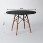 Imagem de Conjunto De Jantar Mesa Eiffel 90cm Preta 4 Cadeiras Eiffel