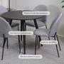 Imagem de Conjunto de Jantar Mesa Redonda Ollie 4 Cadeiras Gibbs - Preto c/ Cinza