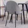 Imagem de Conjunto de Jantar Mesa Redonda Ollie 4 Cadeiras Gibbs - Preto c/ Cinza