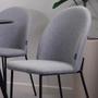 Imagem de Conjunto de Jantar Mesa Redonda Ollie 4 Cadeiras Gibbs - Preto c/ Cinza