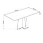 Imagem de Conjunto de Jantar Mesa Retangular Ritmos com 4 Cadeiras Sol Mel/Off White/Marfim