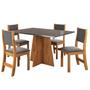 Imagem de Conjunto de Jantar Mesa Retangular Sense com 4 Cadeiras Sol