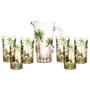 Imagem de Conjunto de Jarra com 6 Copos de Cristal Palm Tree Handpaint 