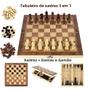 Imagem de Conjunto De Jogos De Tabuleiro 3 Em 1 Para Viagem, Dados, Xadrez, Gamão, Damas, Entretenimento Para