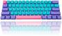 Imagem de Conjunto de Keycaps RGB em PBT para Teclado Mecânico de Gaming de 60% com 61 teclas - Azul