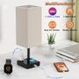 Imagem de Conjunto de Lâmpadas de Mesa de Cabeceira Aooshine - Totalmente Regulável com Portas USB