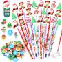 Imagem de Conjunto de Lápis de Natal com Borracha para Crianças - Ideal para Festas