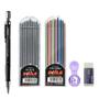 Imagem de Conjunto De Lápis Mecânico 2B 2.0mm Automático Com Recargas Para Desenho, Escrita, Artesanato,