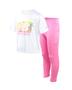 Imagem de Conjunto de leggings New Balance Girls 7-16, camiseta de manga curta branca