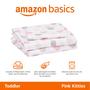 Imagem de Conjunto de lençóis Amazon Basics Toddler Microfiber Kit rosa de 3 peças