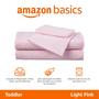 Imagem de Conjunto de lençóis Amazon Basics Toddler Microfiber Light Pin de 3 peças