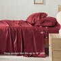 Imagem de Conjunto de lençóis Bedsure California King Rayon Bamboo Burgundy