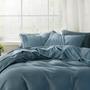 Imagem de Conjunto de Lençóis Bedsure Queen Size - Azul Mineral - Poliéster