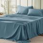 Imagem de Conjunto de Lençóis Bedsure Queen Size - Azul Mineral - Poliéster