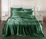 Imagem de Conjunto de Lençóis de Cetim Ersmak Queen Size - Verde Esmeralda - 7 Peças