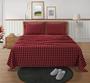 Imagem de Conjunto de lençóis de flanela LANE LINEN 100% algodão Queen Size Vermelho