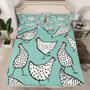 Imagem de Conjunto de lençóis Erosebridal Chicken Queen Size com lençol elástico 60x80cm